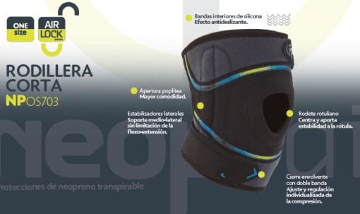 Rodillera Corta ONE SIZE NPOS703 - Imagen 2